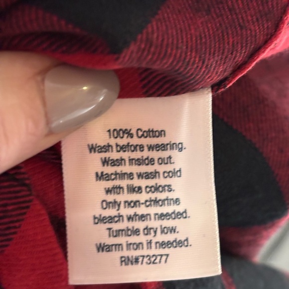 New with tags, boys size large plaid button up shirt, #C742 - Picture 5 of 5